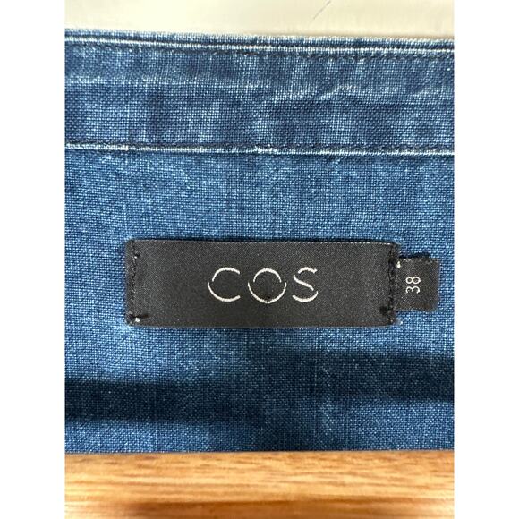 COS Blue Mid Wash Denim Short Tunic Dress Pockets 100% Cotton Size 8 - Picture 8 of 9